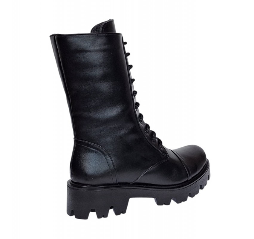 Ghete dama casual din piele naturala imblanite Daiki 289N