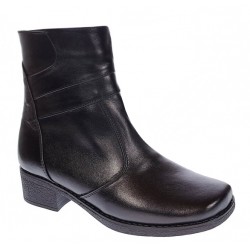 Ghete dama casual imblanite din piele naturala cu fermoar GD6N