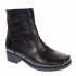 Ghete dama casual imblanite din piele naturala cu fermoar GD6N