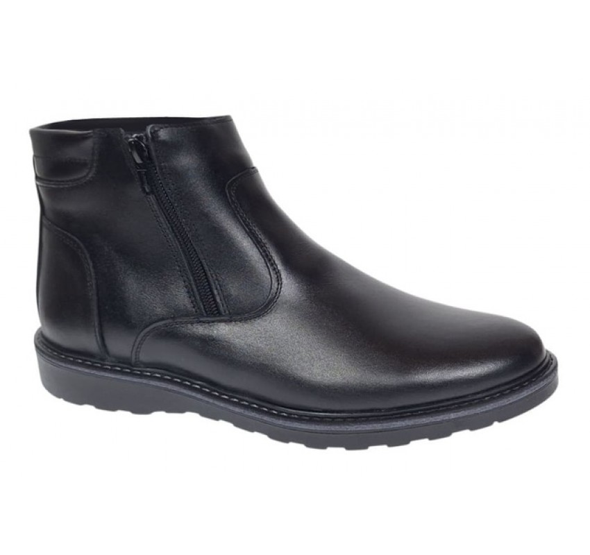 Ghete barbati casual din piele naturala cu fermoar imblanite Corsa - GF1203CSN