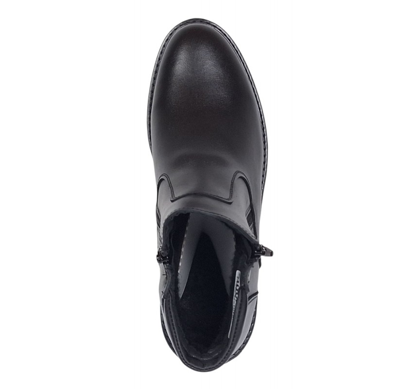 Ghete barbati casual din piele naturala cu fermoar imblanite Corsa - GF1203CSN Ghete barbati casual din piele naturala cu fermoar imblanite Corsa - GF1203CSN