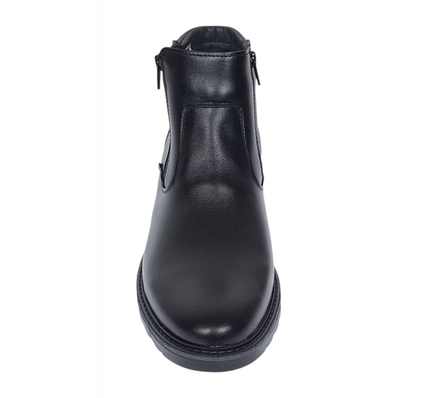 Ghete barbati casual din piele naturala cu fermoar imblanite Corsa - GF1203CSN Ghete barbati casual din piele naturala cu fermoar imblanite Corsa - GF1203CSN