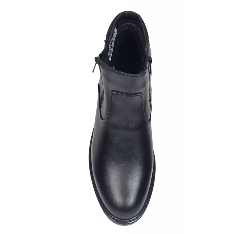 Ghete barbati casual din piele naturala cu fermoar imblanite Corsa - GF1203CSN Ghete barbati casual din piele naturala cu fermoar imblanite Corsa - GF1203CSN