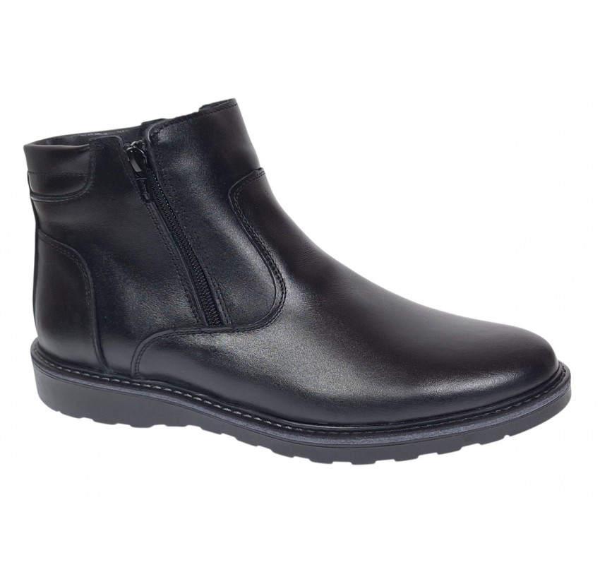 Ghete barbati casual din piele naturala cu fermoar imblanite Corsa - GF1203CSN Ghete barbati casual din piele naturala cu fermoar imblanite Corsa - GF1203CSN