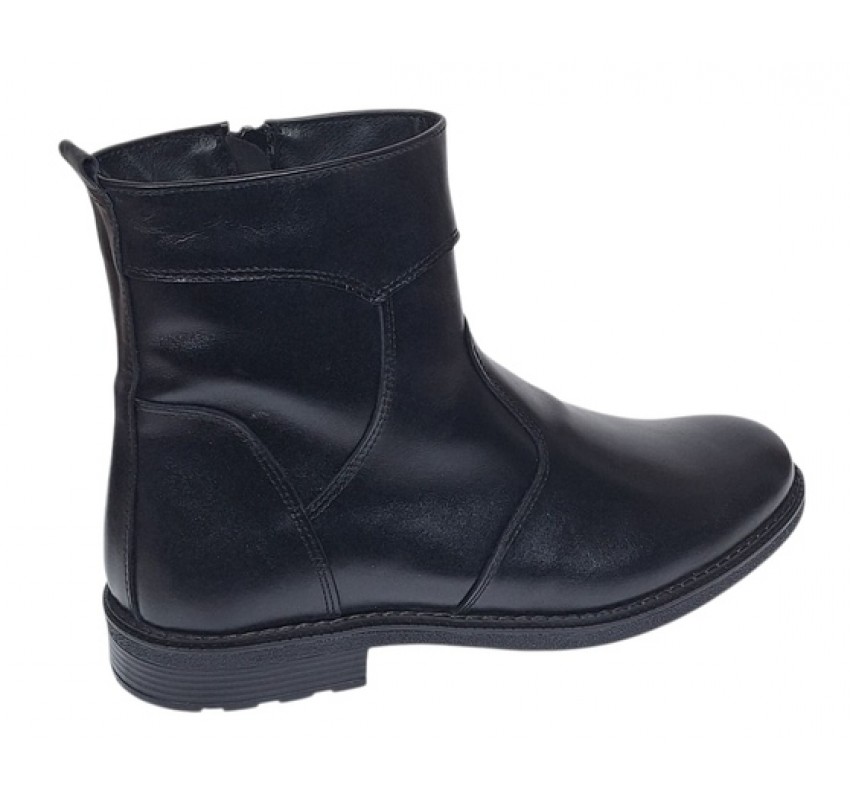 Ghete barbati casual imblanite din piele naturala cu fermoar GFSIMPLUN