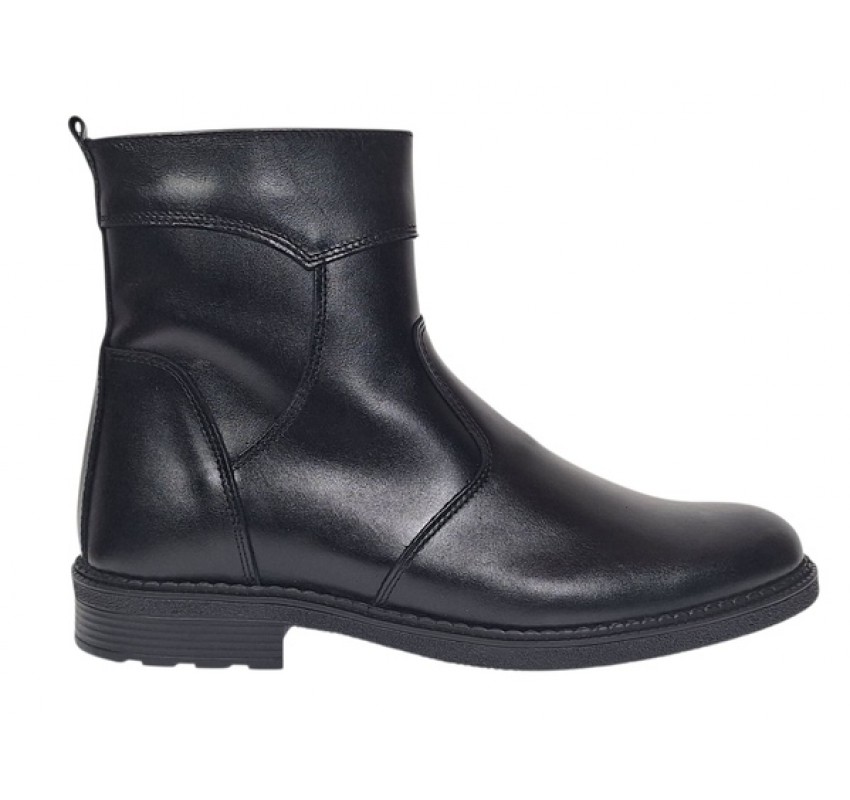 Ghete barbati casual imblanite din piele naturala cu fermoar GFSIMPLUN