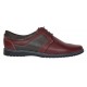 Pantofi barbati casual din piele naturala Visiniu Gri GK1VG