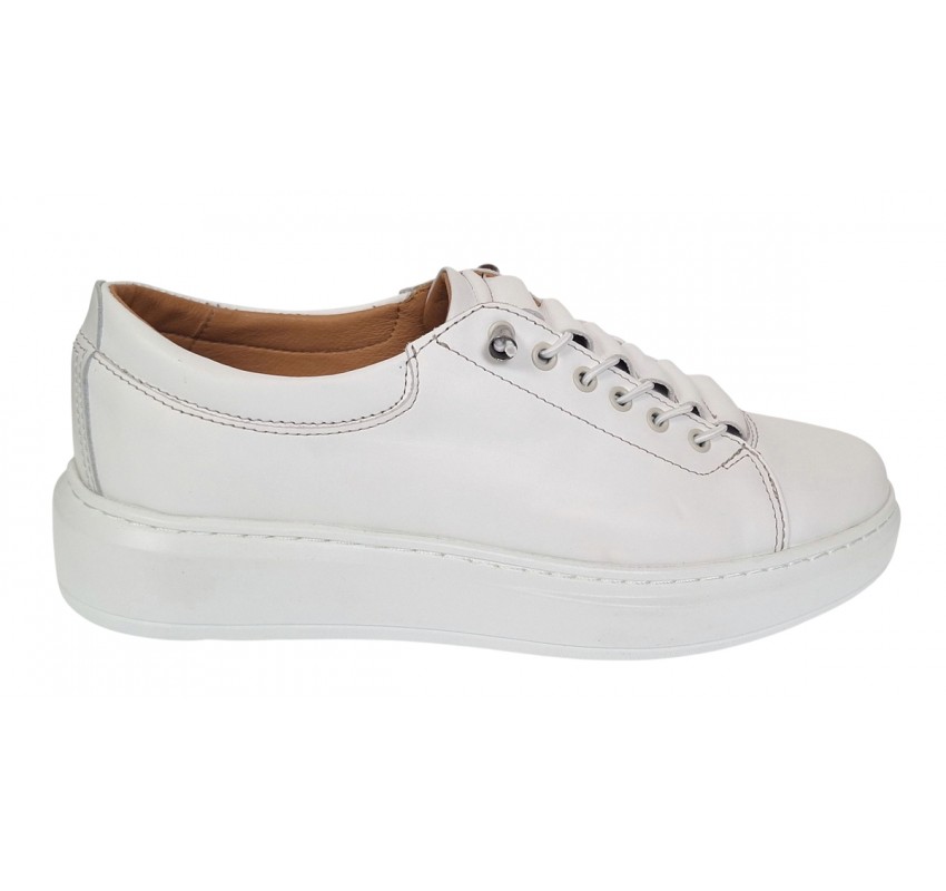Pantofi barbati casual din piele naturala Alb GK96A