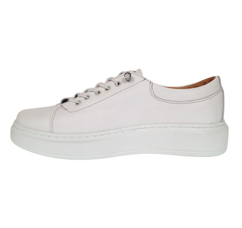 Pantofi barbati casual din piele naturala Alb GK96A