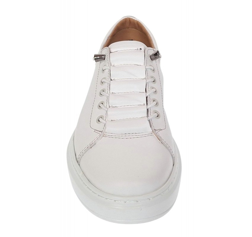 Pantofi barbati casual din piele naturala Alb GK96A