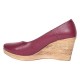 Pantofi dama casual din piele naturala box cu platforma de 7 cm Mara Grena
