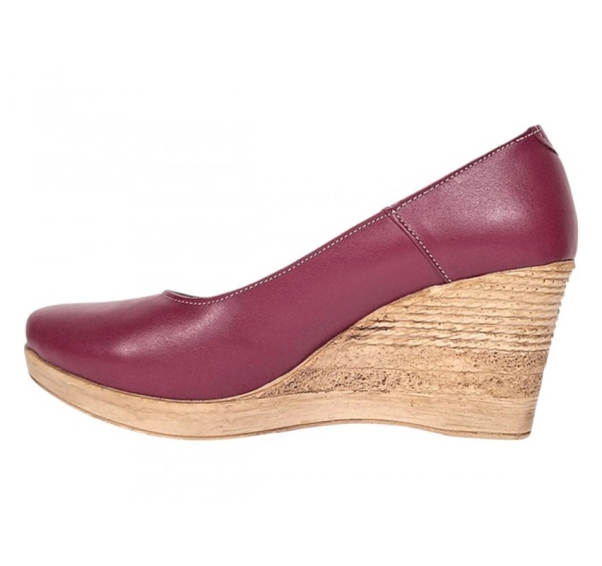 Pantofi dama casual din piele naturala box cu platforma de 7 cm Mara Grena