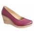 Pantofi dama casual din piele naturala box cu platforma de 7 cm Mara Grena