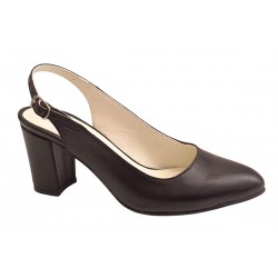 Pantofi dama eleganti decupati din piele naturala - Model Angelyna Negru Box