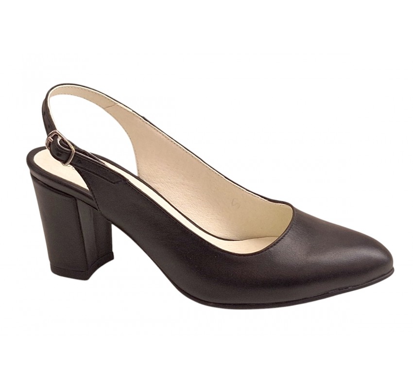 Pantofi dama eleganti decupati din piele naturala - Model Angelyna Negru Box Pantofi dama eleganti decupati din piele naturala - Model Angelyna Negru Box