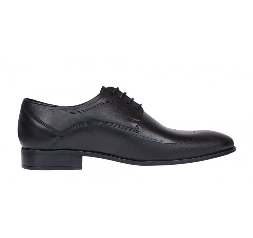 Pantofi barbati eleganti negri din piele naturala SIR015N