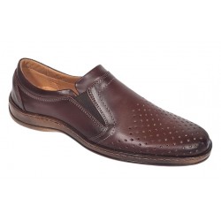 Pantofi barbati casual perforati din piele naturala Maro - GKR03M