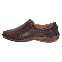 Pantofi barbati casual perforati din piele naturala Maro - GKR03M
