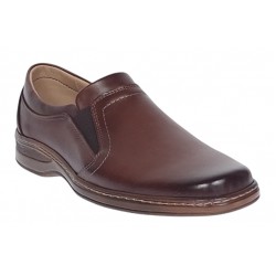 Pantofi comozi barbati, din piele naturala maro GKR08M