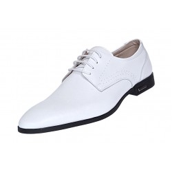 Pantofi barbati eleganti din piele naturala Alb Lux GKR101A
