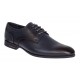 Pantofi barbati bleumarin din piele naturala, eleganti, cu siret si perforatii decorative GKR101BL