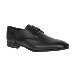 Pantofi barbati eleganti din piele naturala Negru GKR101N