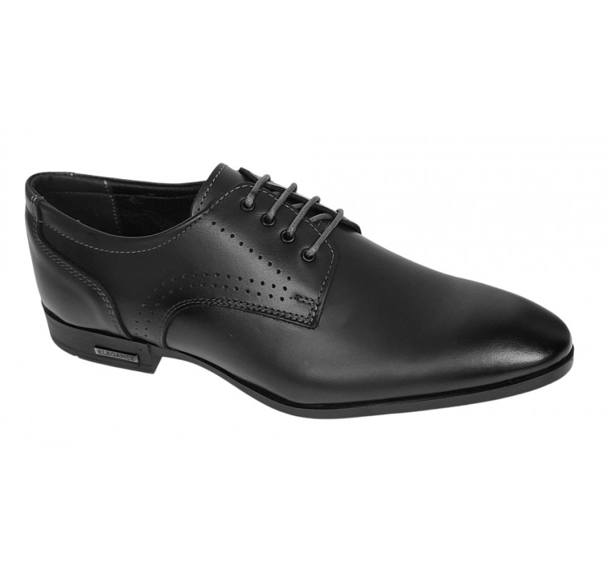 Pantofi barbati eleganti din piele naturala Negru GKR101N