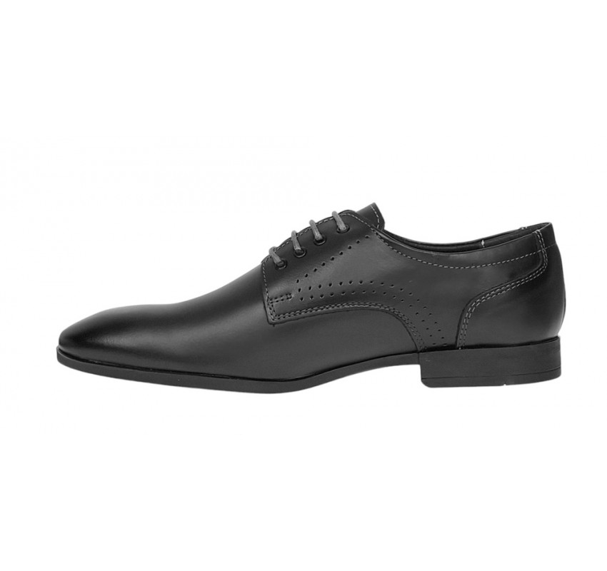 Pantofi barbati eleganti din piele naturala culoare neagra GKR101N