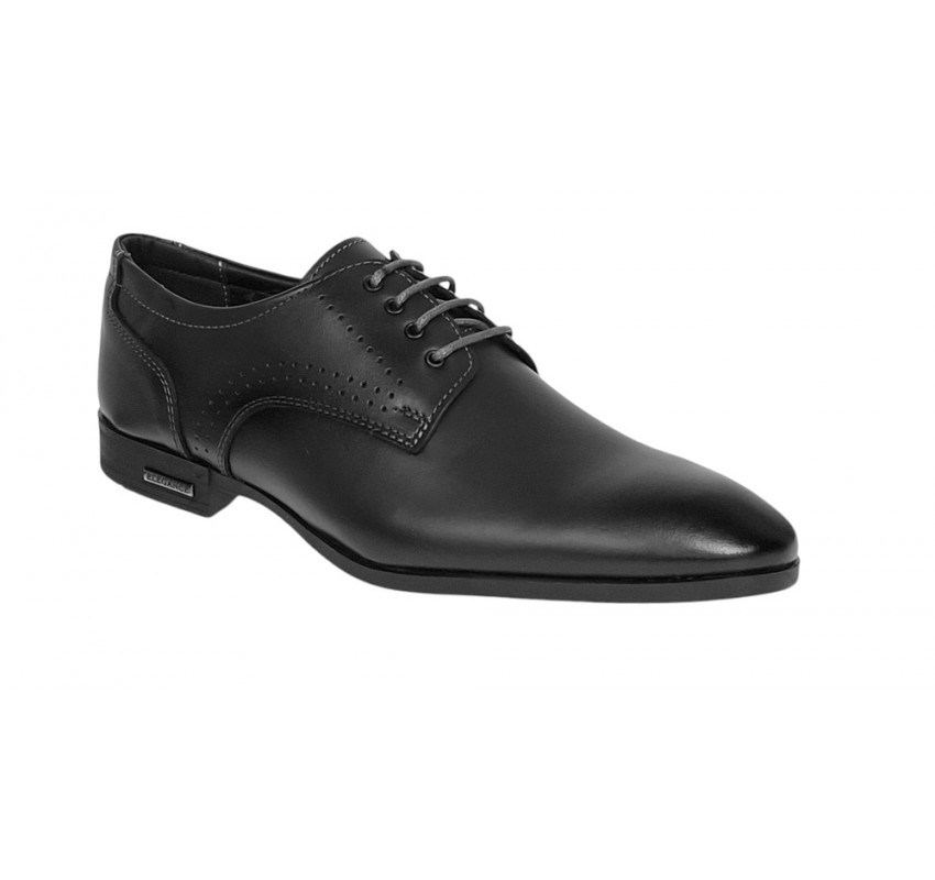 Pantofi barbati eleganti din piele naturala Negru GKR101N