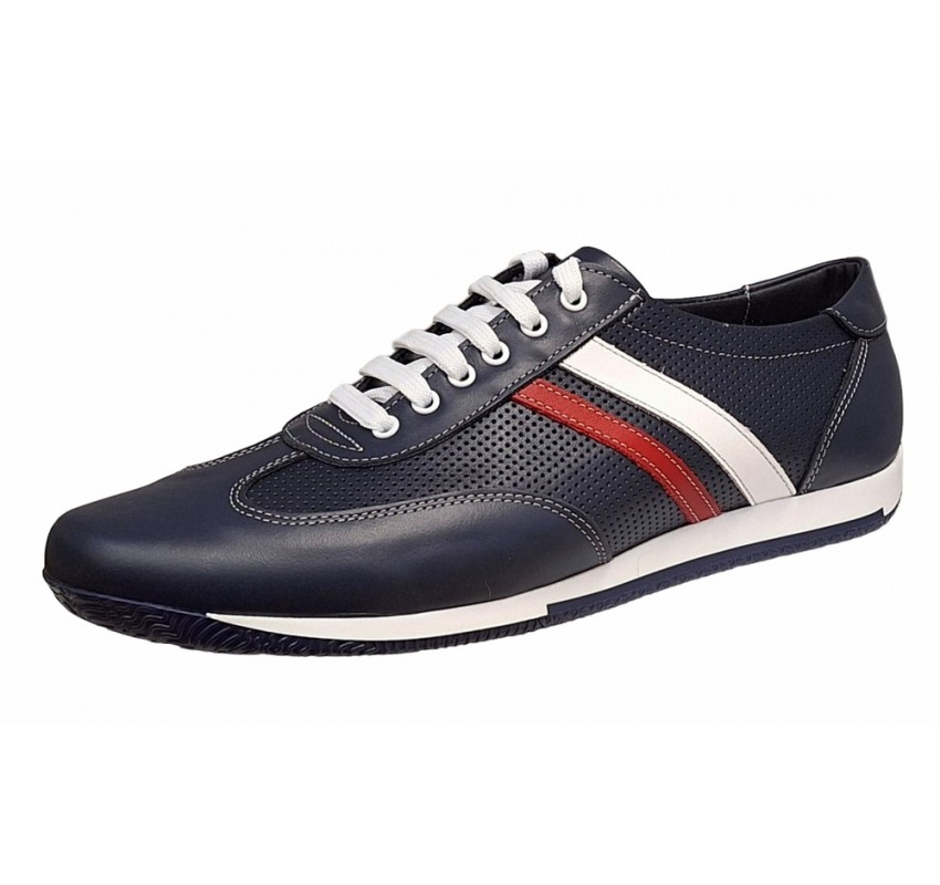 Pantofi casual barbati din piele naturala Bleumarin 102BLU