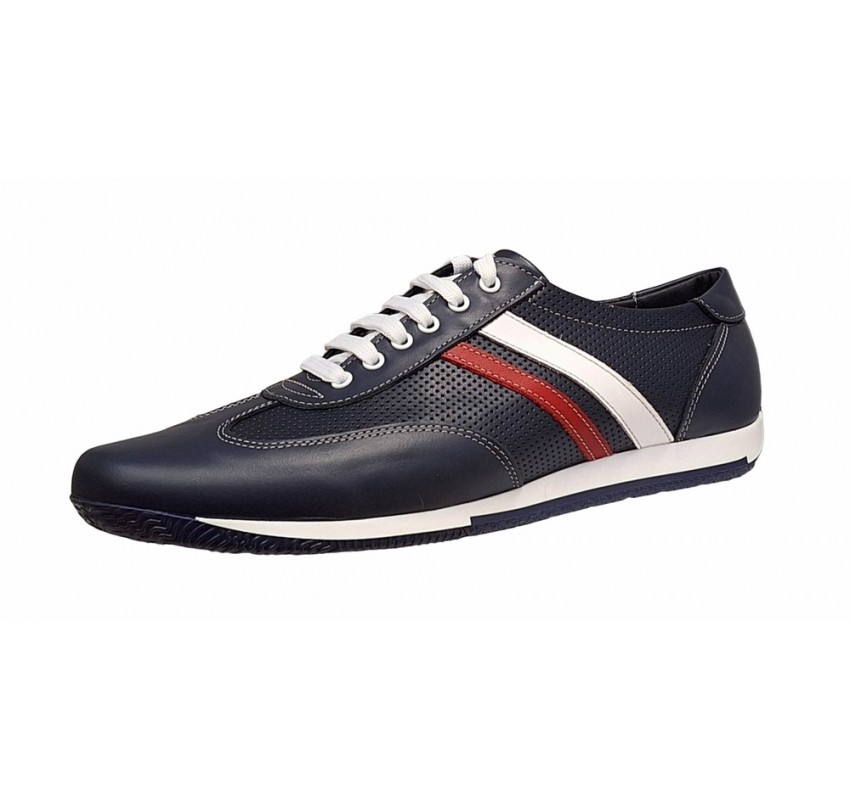 Pantofi casual barbati din piele naturala Bleumarin 102BLU