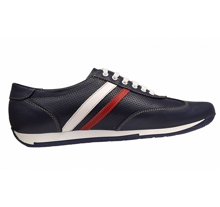 Pantofi casual barbati din piele naturala Bleumarin 102BLU