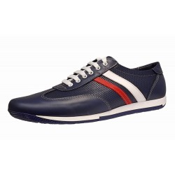 Pantofi casual barbati din piele naturala Bleumarin 102BLU