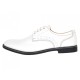 Pantofi Derby bărbați albi din piele naturală, eleganți casual – GKR103AB