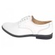 Pantofi Derby bărbați albi din piele naturală, eleganți casual – GKR103AB