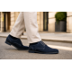Pantofi barbati bleumarin din piele naturala intoarsa – stil derby casual elegant GKR103BLVEL