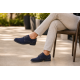 Pantofi barbati bleumarin din piele naturala intoarsa – stil derby casual elegant GKR103BLVEL