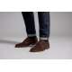 Pantofi barbati casual din piele naturala intoarsa maro GKR103MVEL