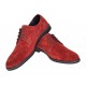 Pantofi barbati rosii smart casual din piele naturala intoarsa Carlos GKR103RVEL