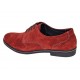 Pantofi barbati rosii smart casual din piele naturala intoarsa GKR103RVEL