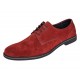 Pantofi barbati rosii smart casual din piele naturala intoarsa Carlos GKR103RVEL