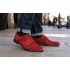 Pantofi barbati rosii smart casual din piele naturala intoarsa Carlos GKR103RVEL