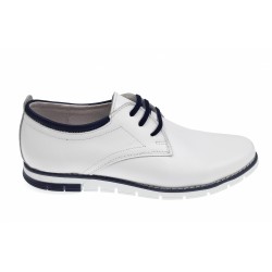 Pantofi barbati sport din piele naturala Alb GKR107A Pantofi barbati sport din piele naturala Alb GKR107A