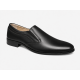 Pantofi barbati negri eleganti din piele naturala fara sireturi - GKR109NN