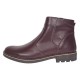 Ghete barbati casual din piele naturala cu fermoar imblanite GKR115VIS