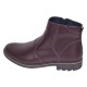 Ghete barbati casual din piele naturala cu fermoar imblanite GKR115VIS