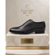 Pantofi barbati eleganti din piele naturala de culoare neagra GKR119N