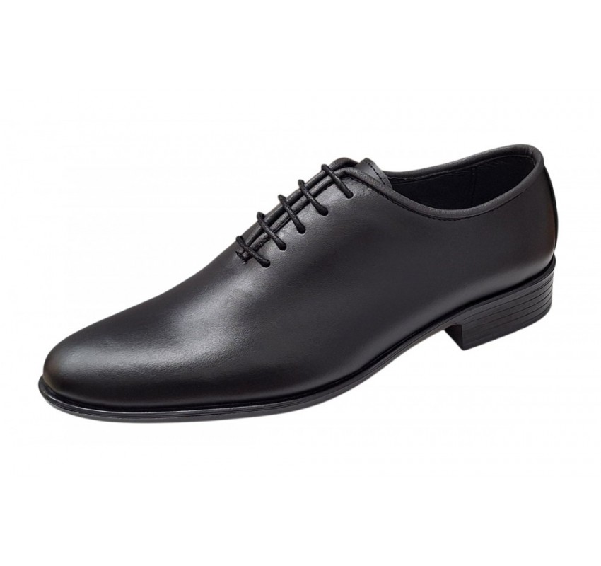 Pantofi barbati eleganti din piele naturala de culoare neagra GKR119N