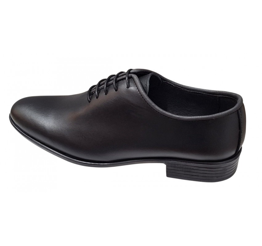 Pantofi barbati eleganti din piele naturala de culoare neagra GKR119N