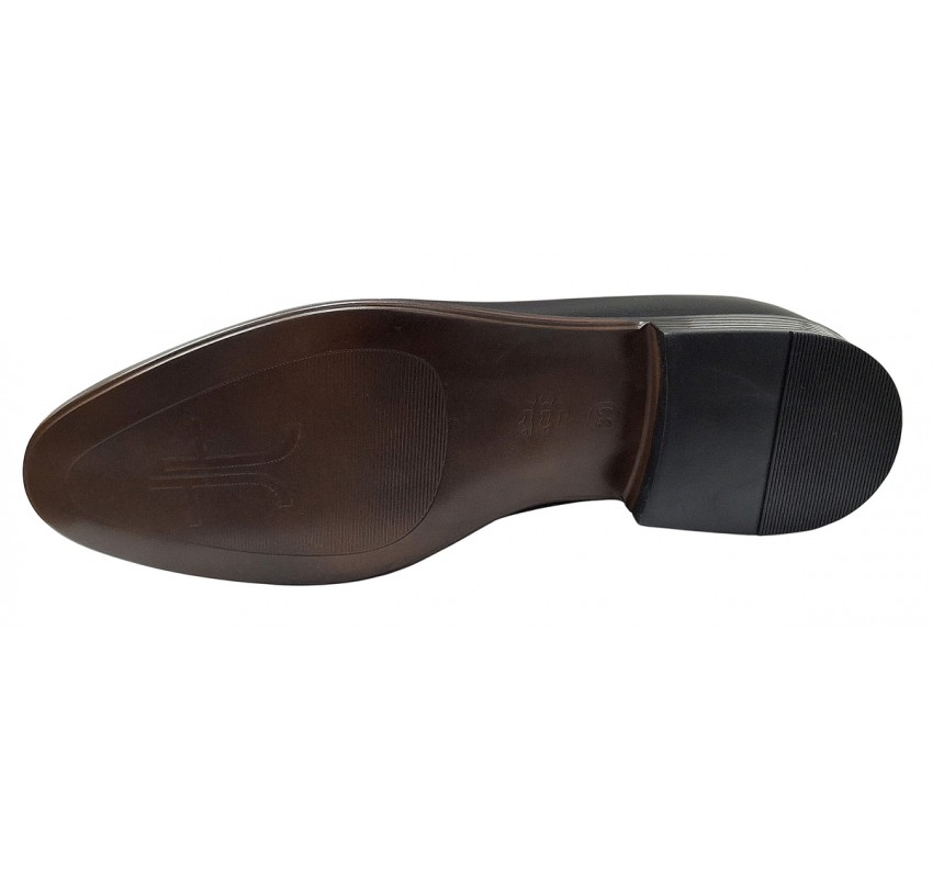 Pantofi barbati eleganti din piele naturala de culoare neagra GKR119N